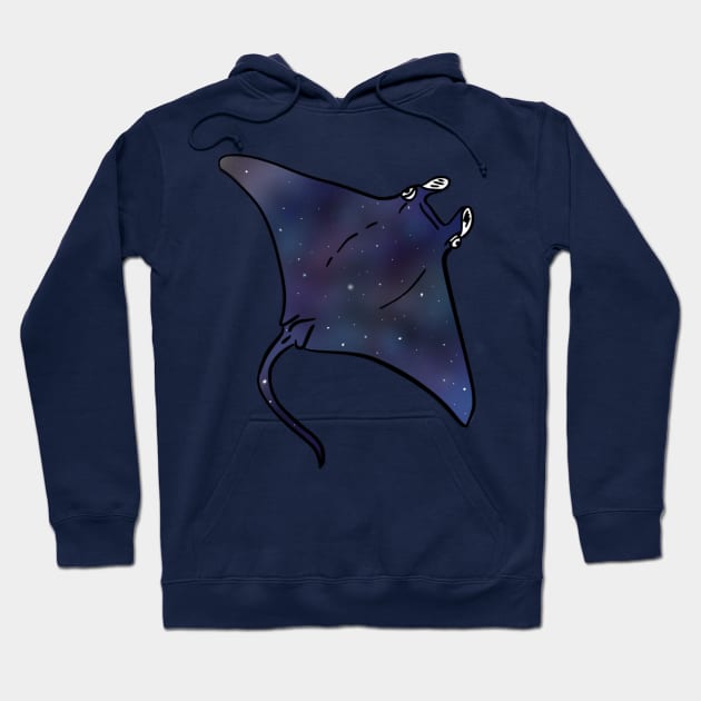 Space manta ray Hoodie by bowtie_fighter